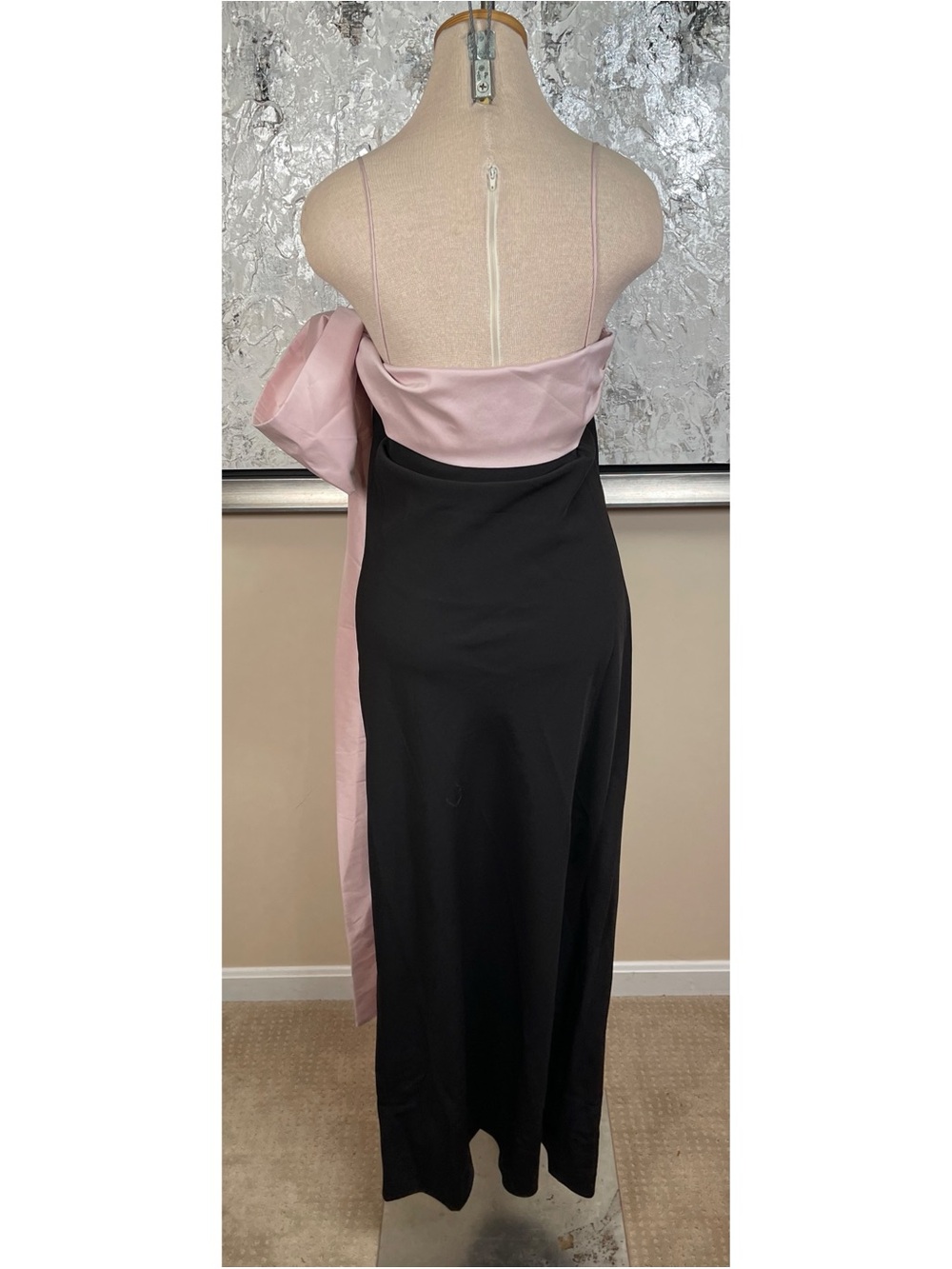 BERNADETTE Bart Bow Embellished Black Maxi Dress Size 8 - Picture 7 of 9